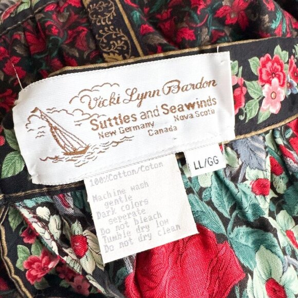 Suttles and Seawinds Reversible Wrap Skirt Floral L - Picture 10 of 10